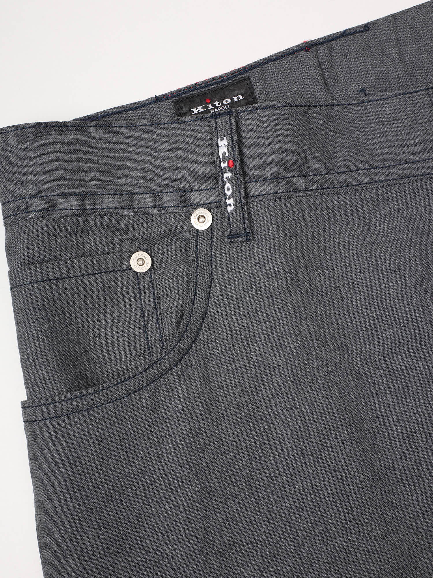 KITON Napoli Gray Wool Pants