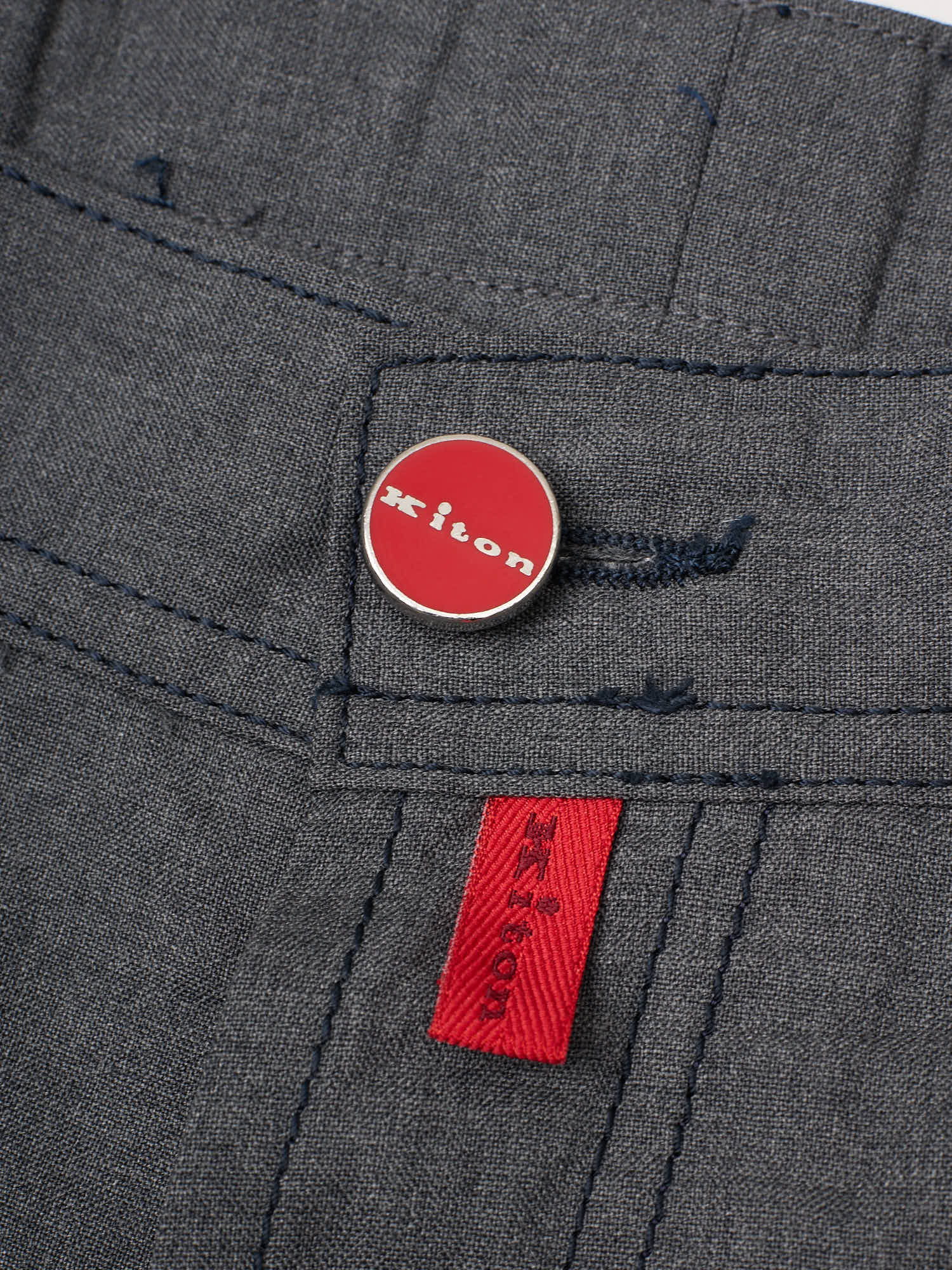 KITON Napoli Gray Wool Pants