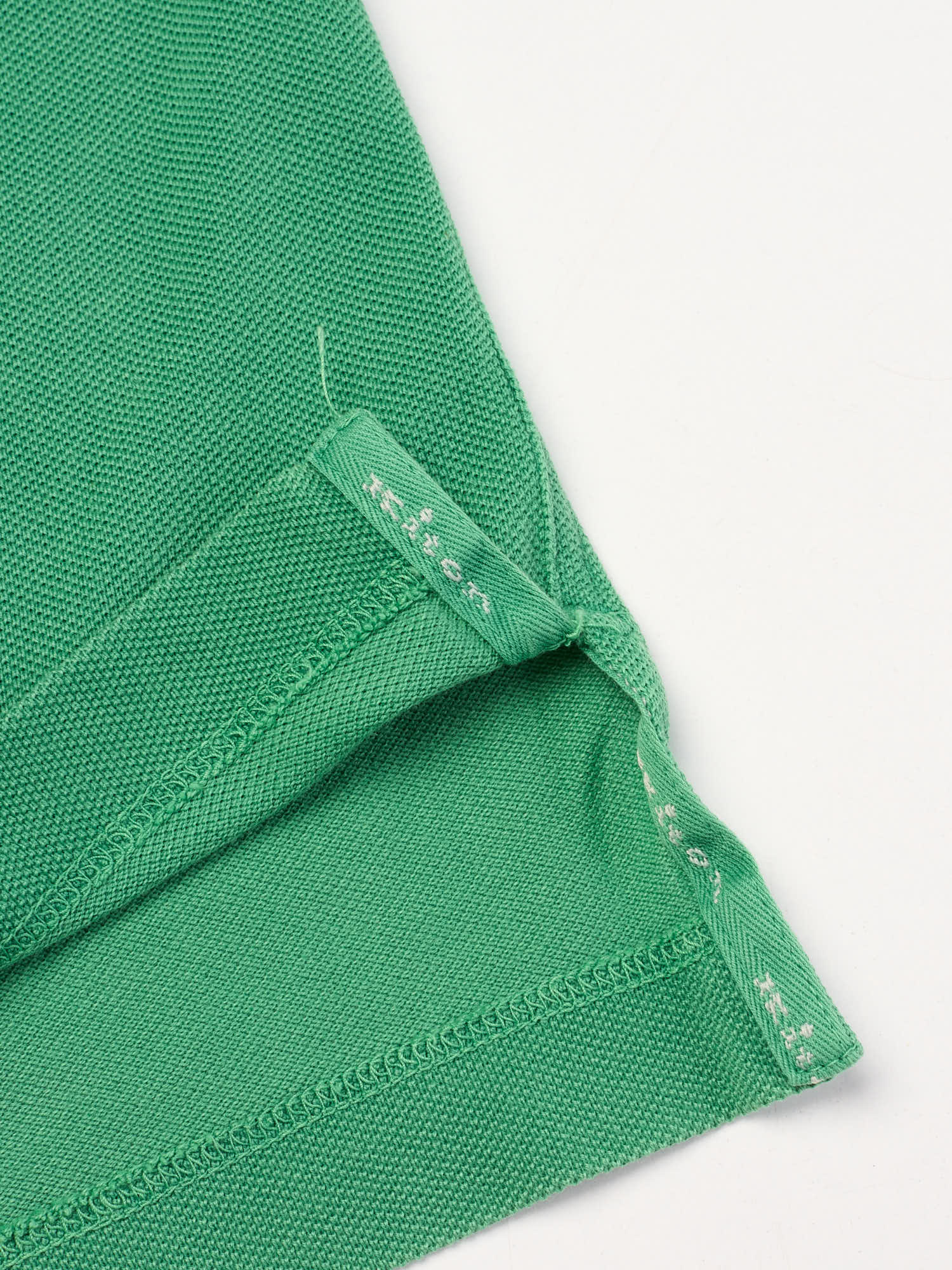 KITON Napoli Green Cotton Pique Short Sleeve Polo Shirt