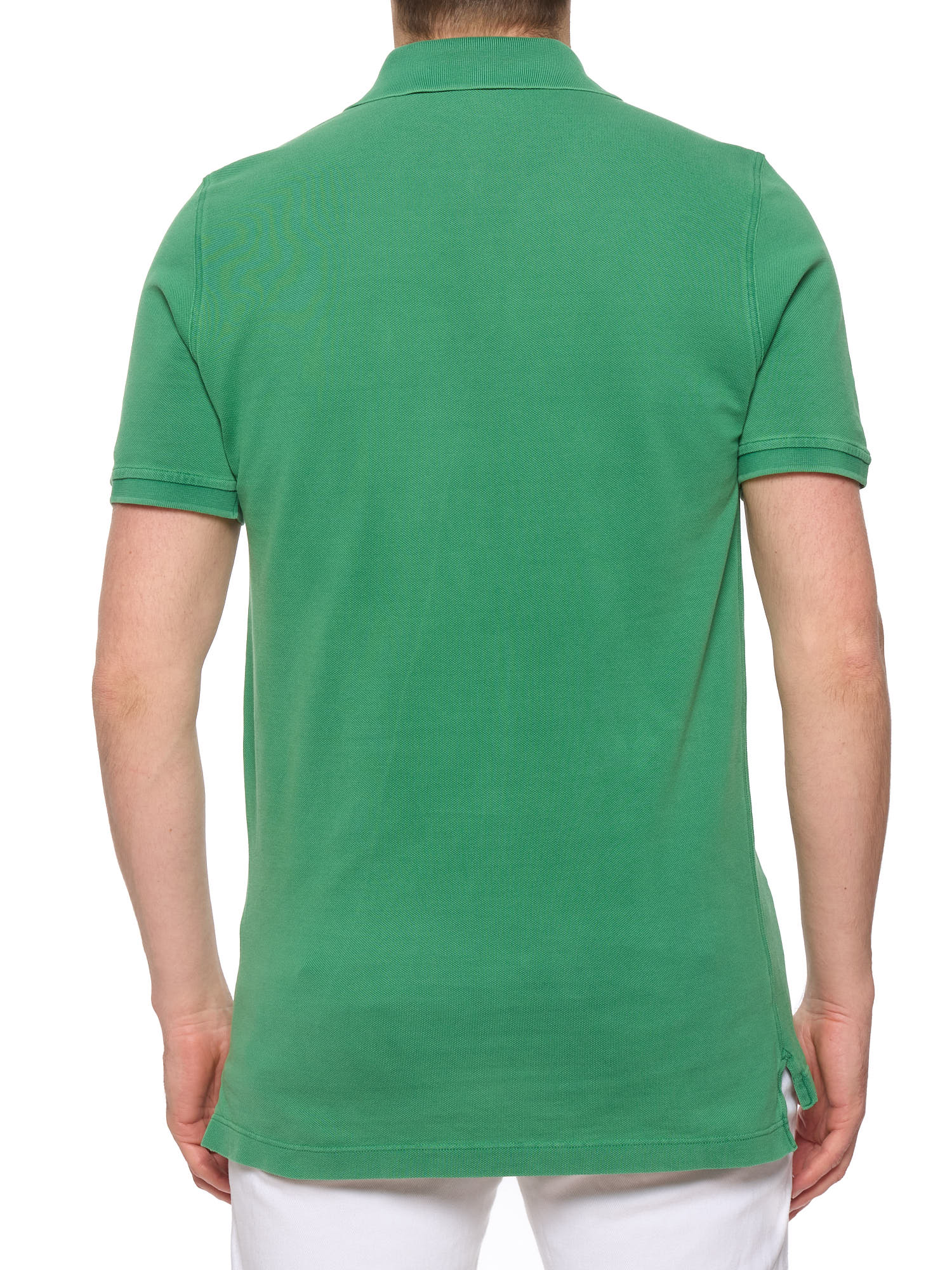 KITON Napoli Green Cotton Pique Short Sleeve Polo Shirt
