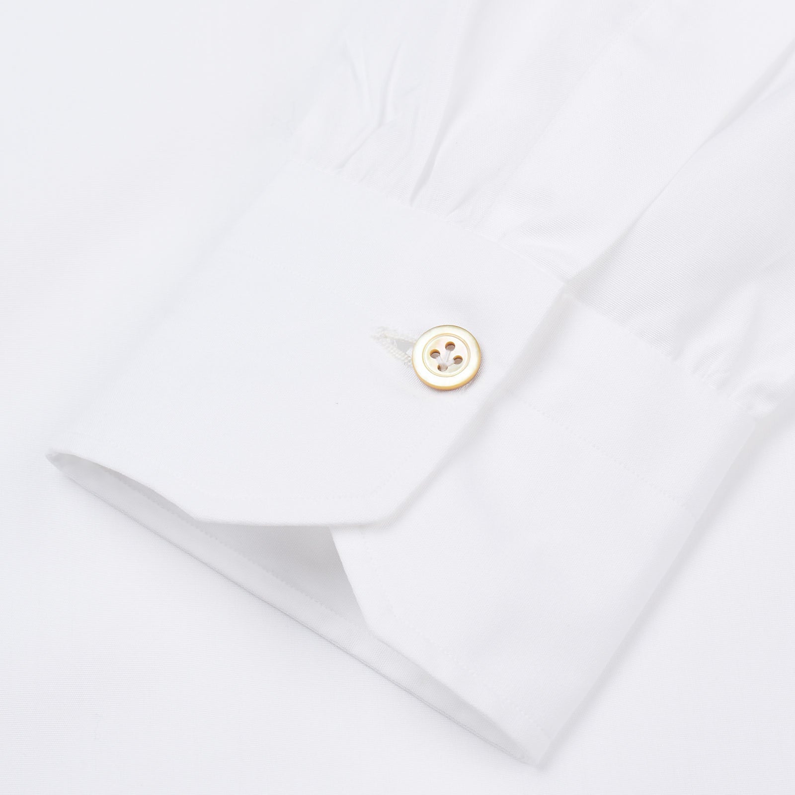 KITON Napoli Handmade Bespoke White Poplin Cotton Button-Down Shirt 39 NEW US 15.5 KITON
