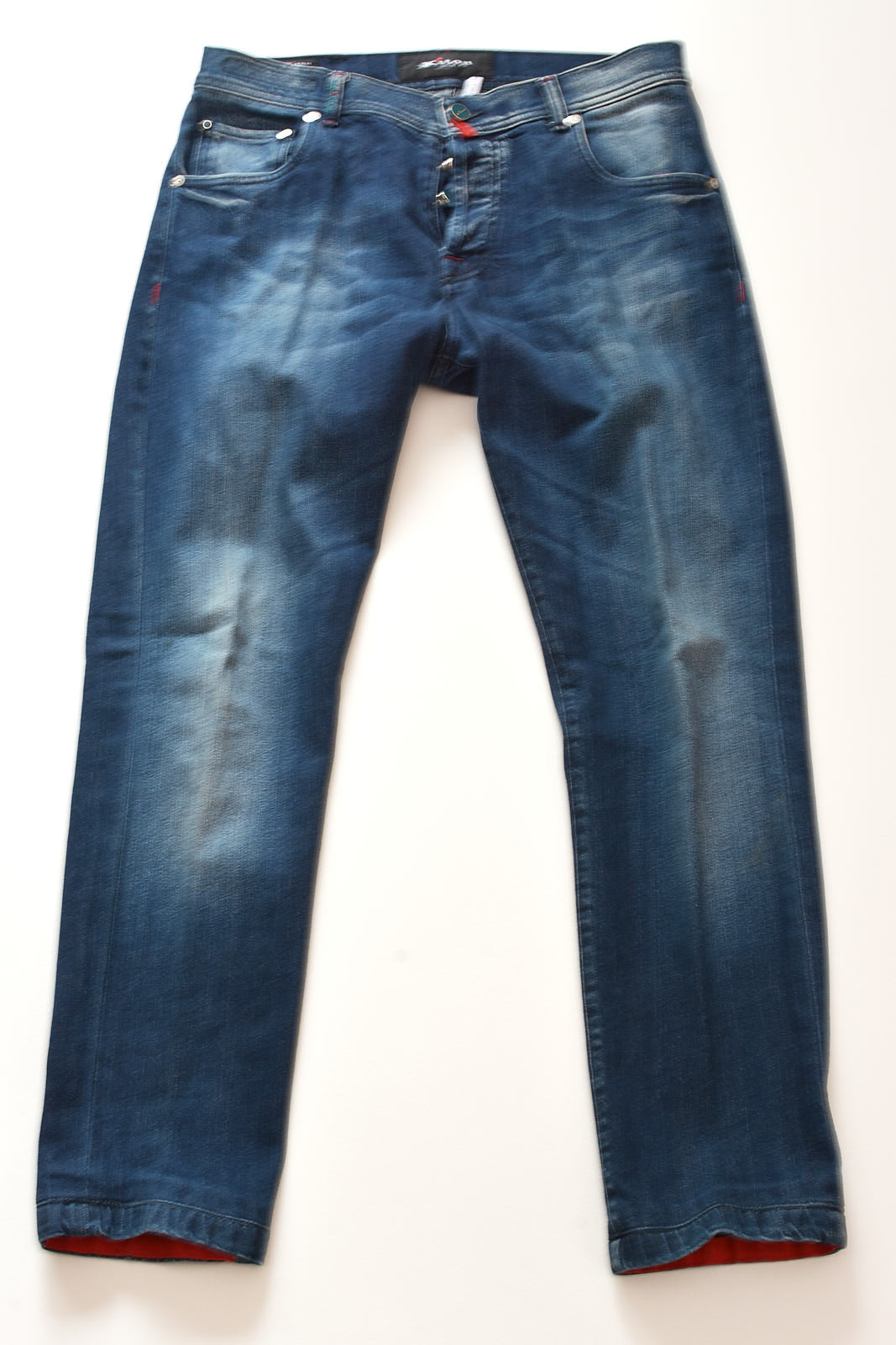 KITON Napoli Handmade Blue Denim Stretch Jeans Pants US 32 33