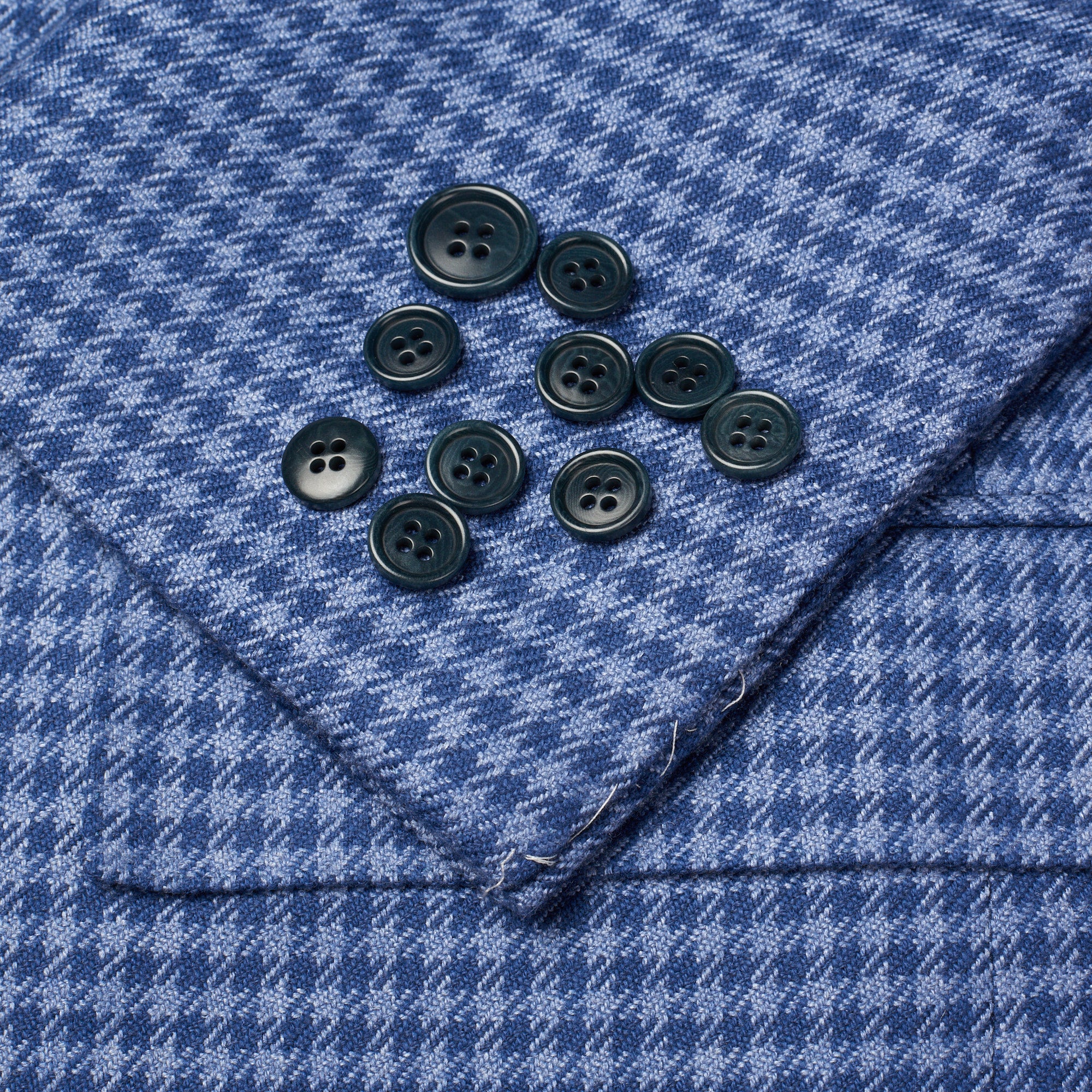 KITON Napoli Handmade Blue Gun Club Check Cashmere-Silk Jacket EU 50 NEW US 40 KITON