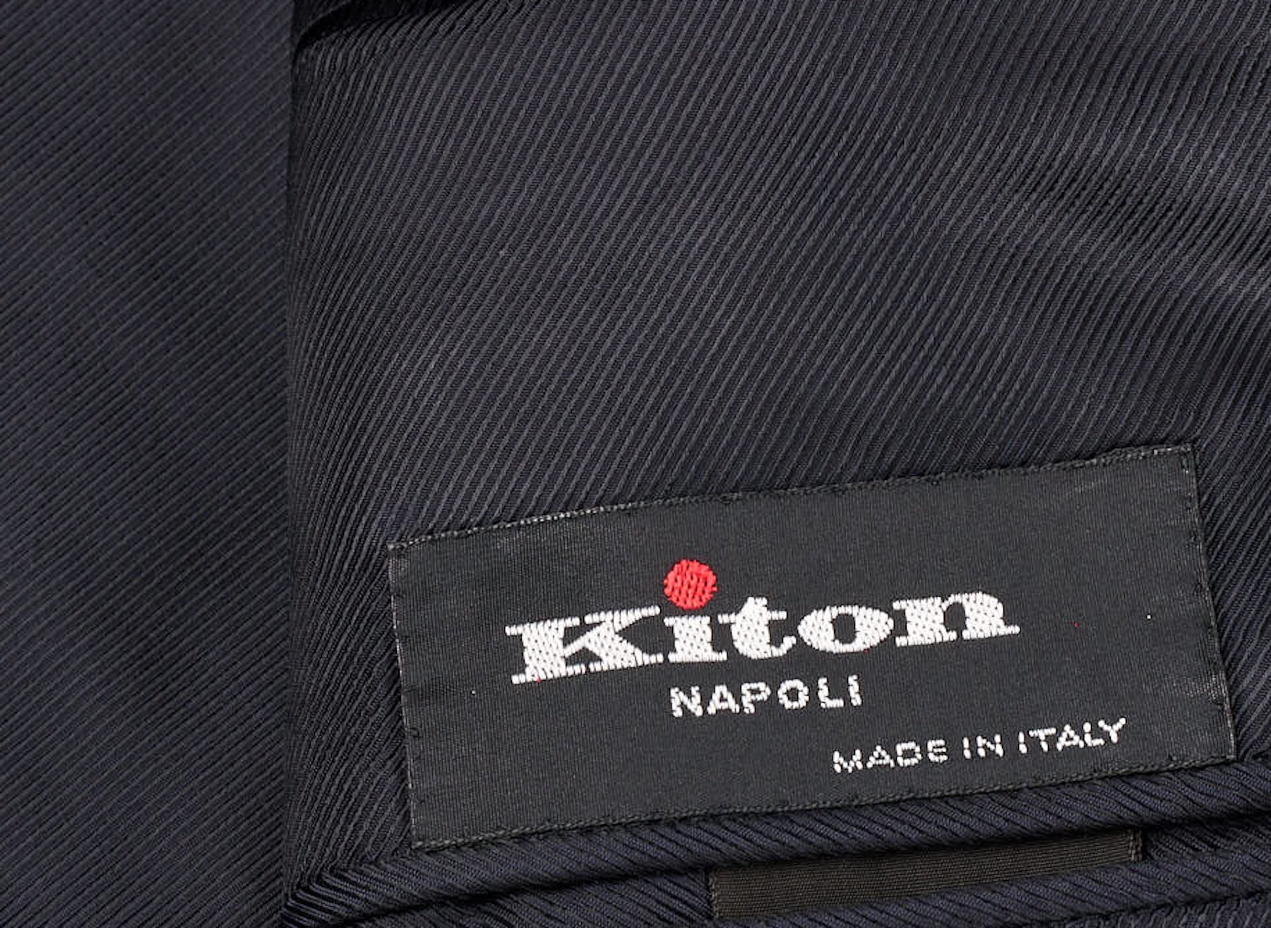 KITON Handmade Blue Plaid 14 Micron Wool Super 180's Suit EU 52 NEW US 42