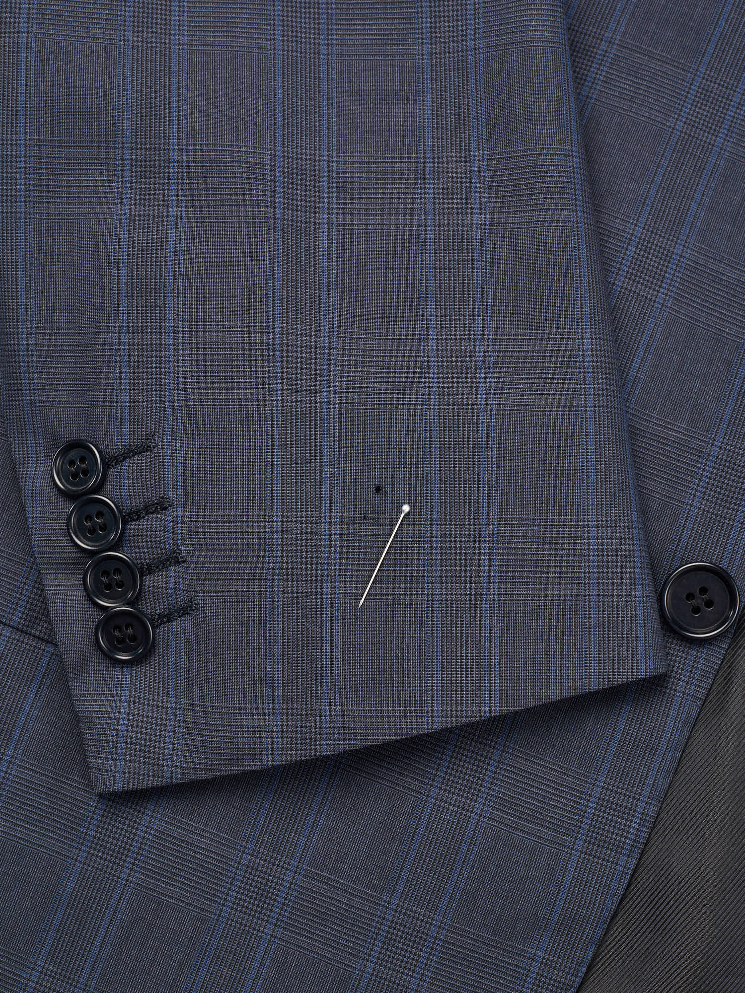 KITON Handmade Blue Plaid 14 Micron Wool Super 180's Suit EU 52 NEW US 42