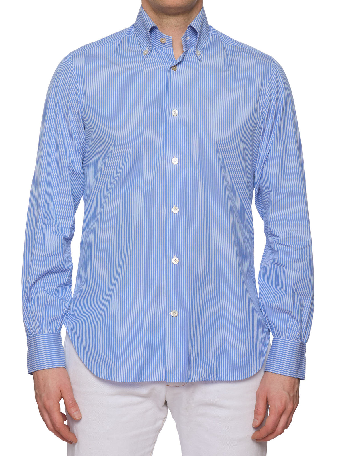 NOUVEAU Chemise en coton faite main Fralbo Napoli 42 (US 16,5) bleu NOUVEAU Chemise en coton faite main Fralbo Napoli 42 (US 16,5) bleu