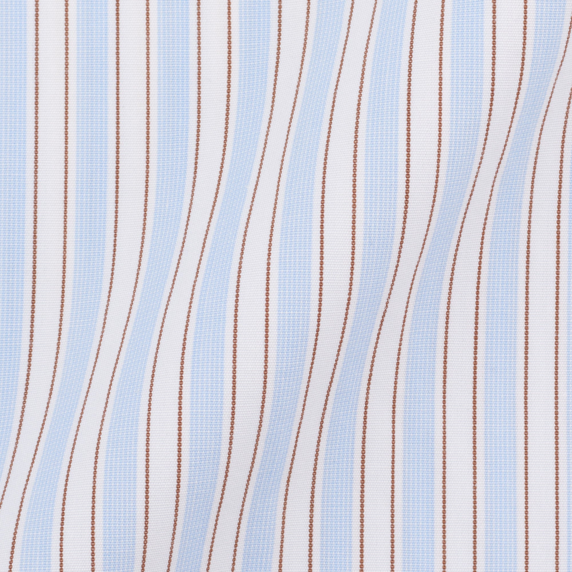 KITON Napoli Handmade Blue Striped Cotton Button-Down Dress Shirt EU 39 US 15.5 Slim KITON