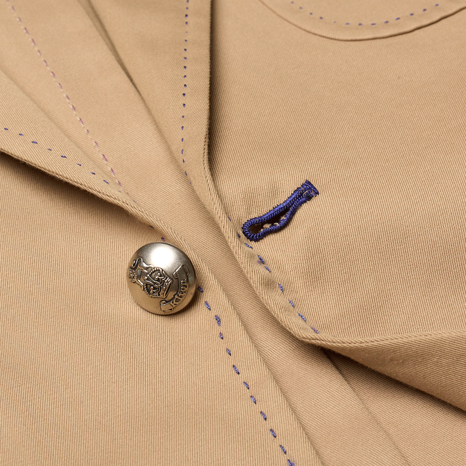 KITON "CIPA 1960" Napoli Handmade Tan Cotton Blazer Jacket EU 51 NEW US 40