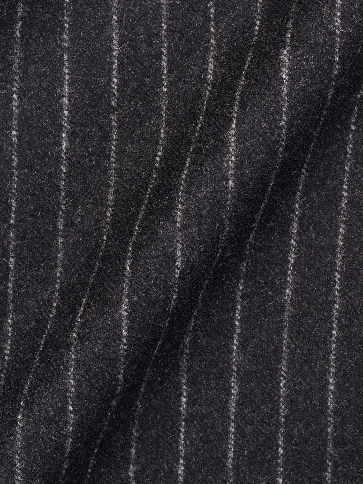 KITON Napoli Handmade Charcoal Gray Chalk Stripe Wool Flannel Suit