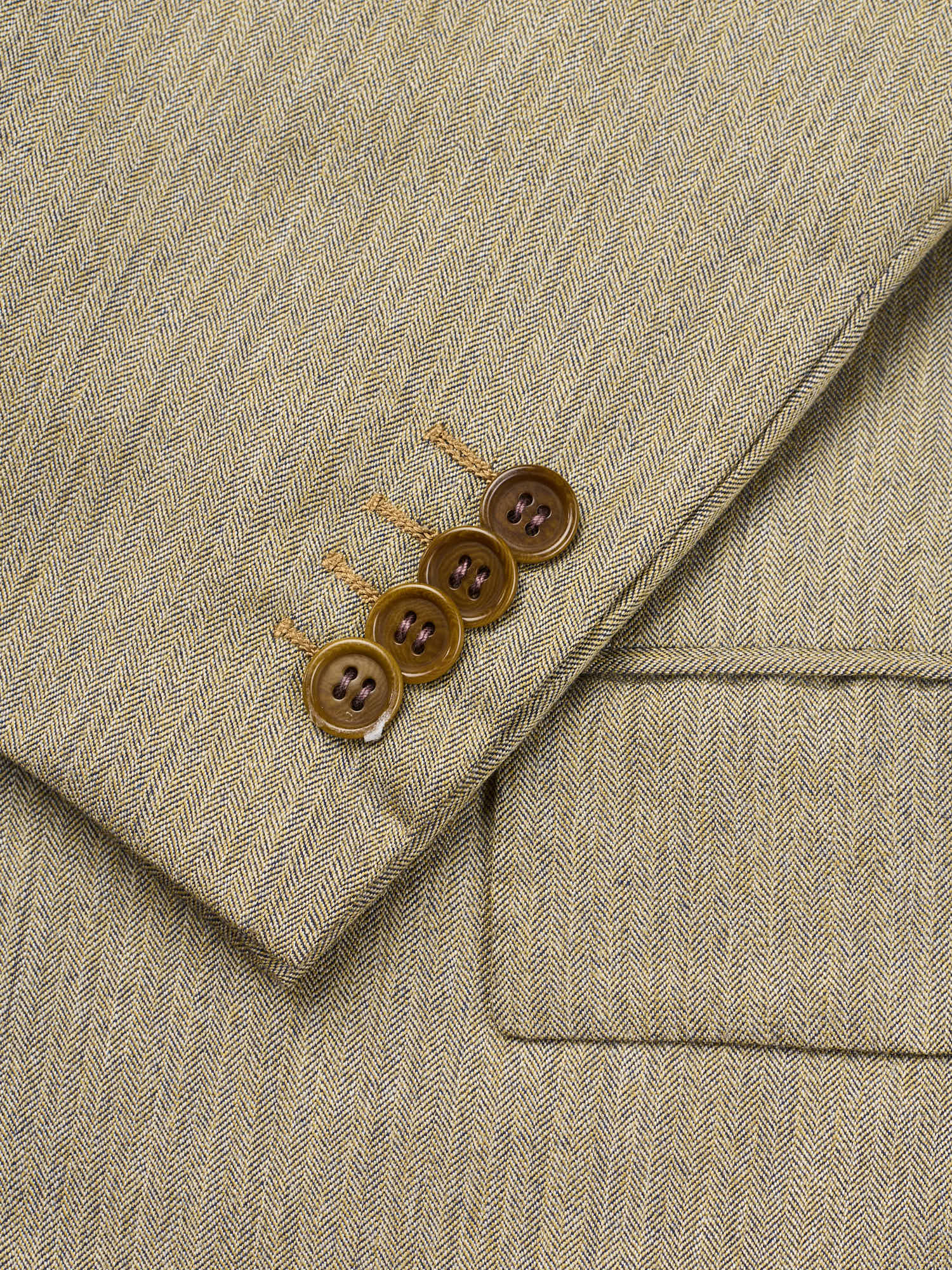 KITON Napoli Handmade  Herringbone Pure Cashmere Suit EU 50 NEW US 40