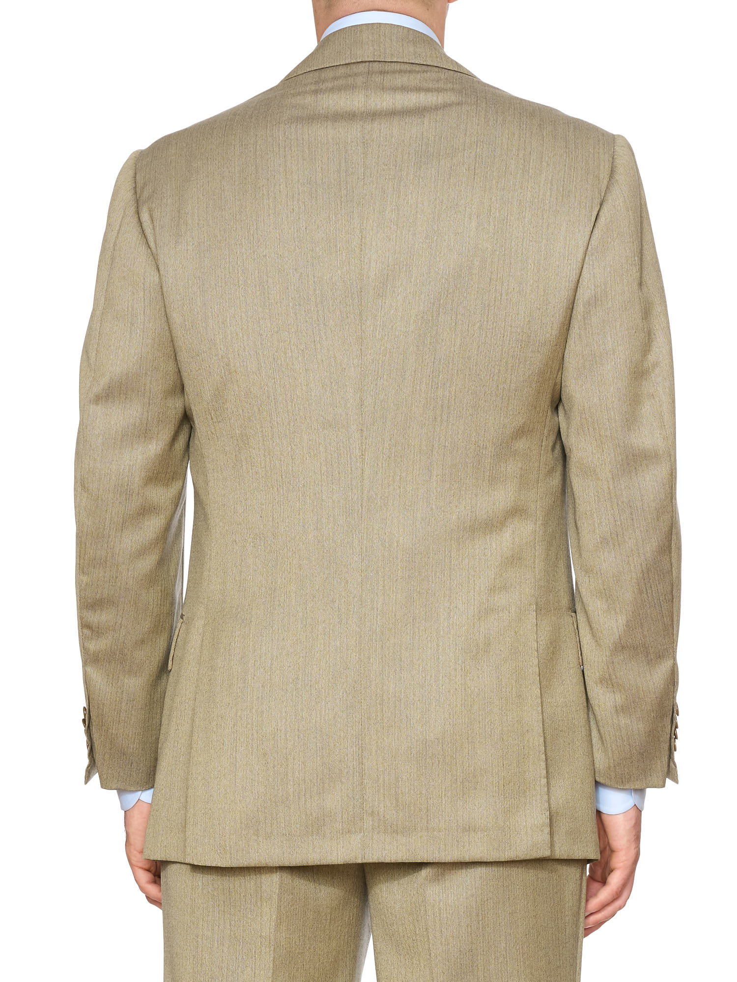 KITON Napoli Handmade  Herringbone Pure Cashmere Suit EU 50 NEW US 40