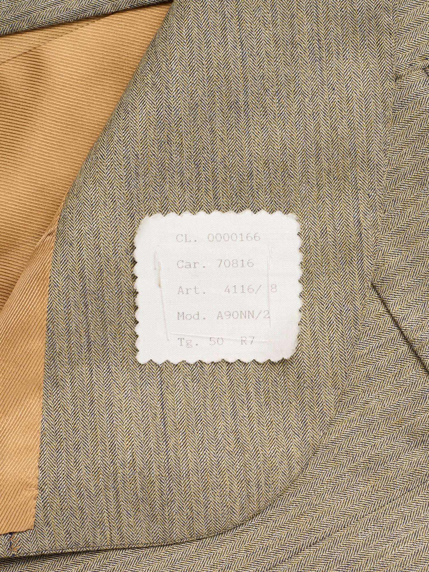 KITON Napoli Handmade  Herringbone Pure Cashmere Suit EU 50 NEW US 40