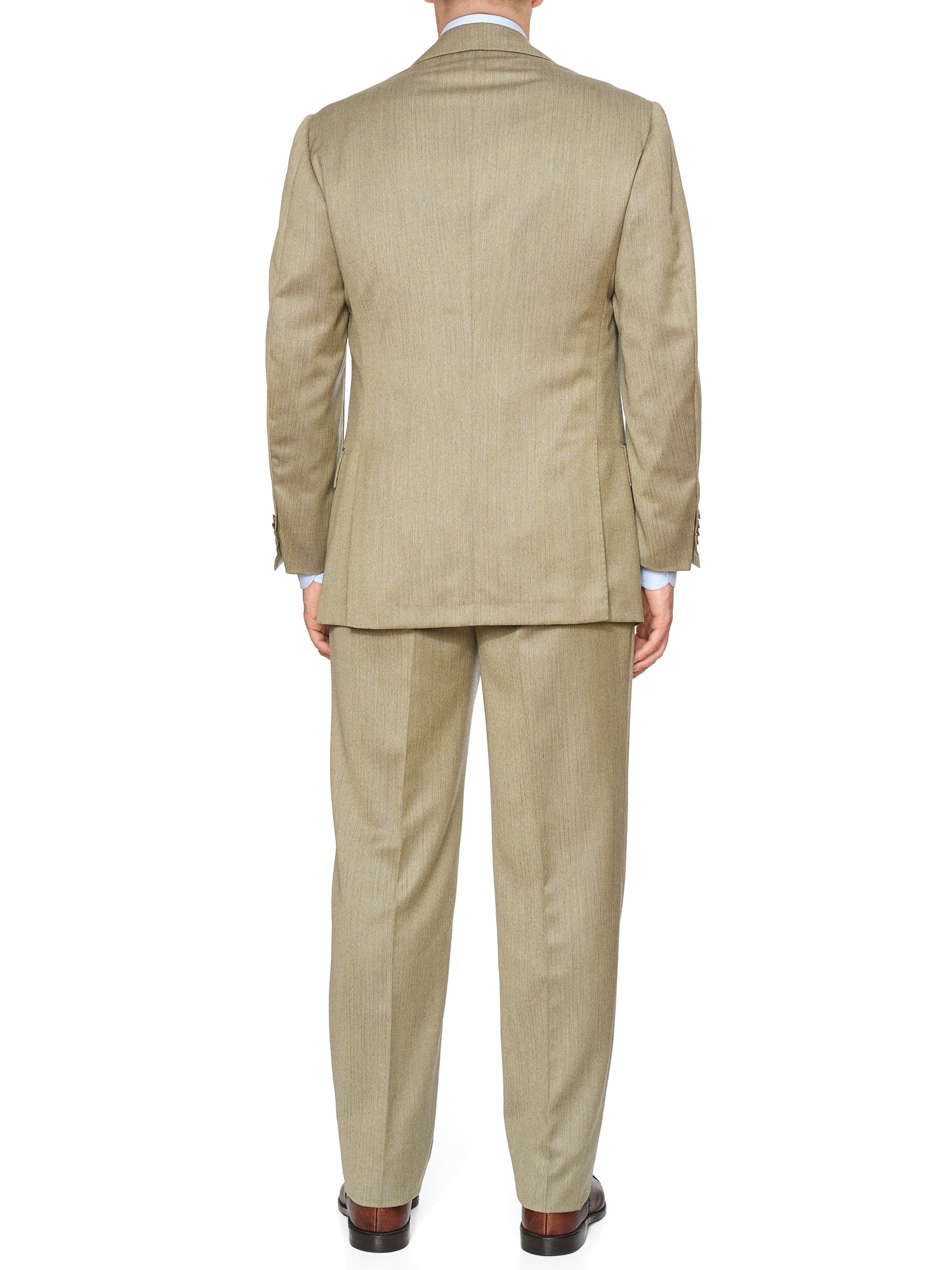 KITON Napoli Handmade  Herringbone Pure Cashmere Suit EU 50 NEW US 40