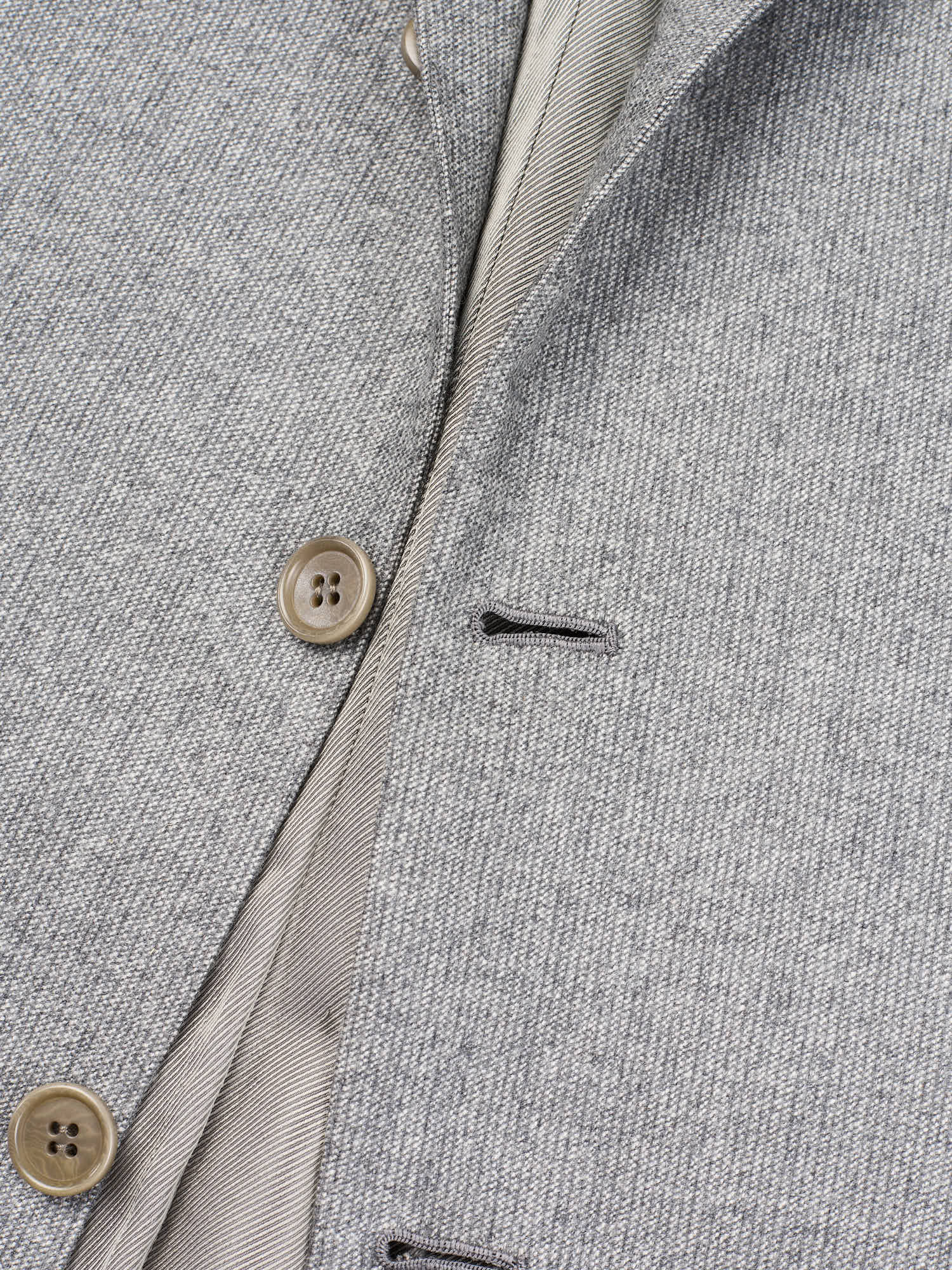 KITON Napoli Handmade Heather Gray Wool-Cashmere Suit