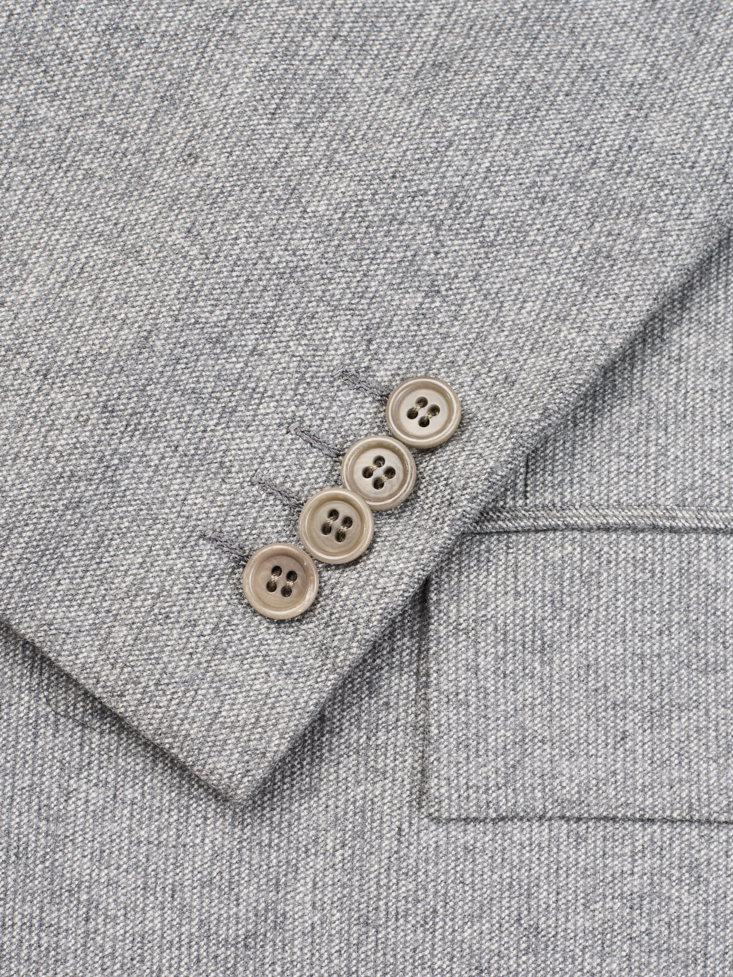 KITON Napoli Handmade Heather Gray Wool-Cashmere Suit