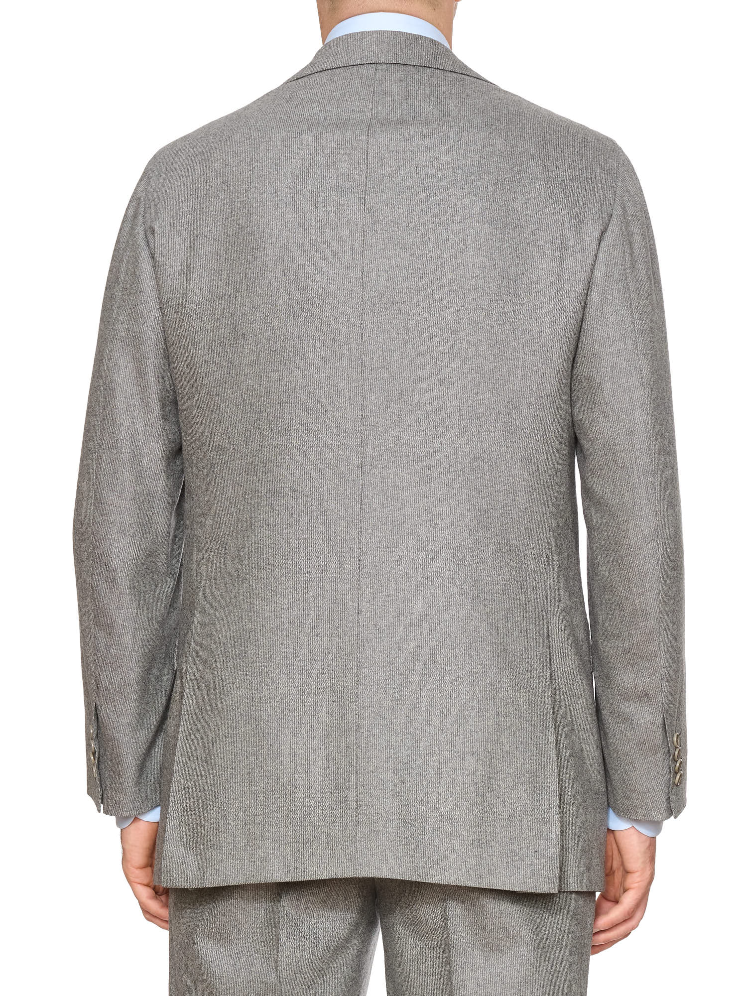 KITON Napoli Handmade Heather Gray Wool-Cashmere Suit