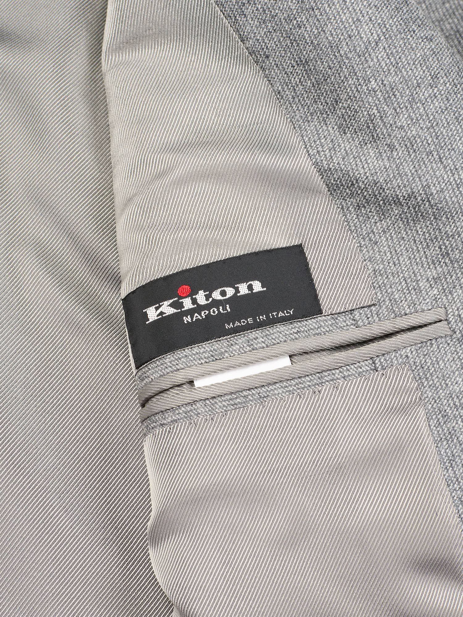 KITON Napoli Handmade Heather Gray Wool-Cashmere Suit