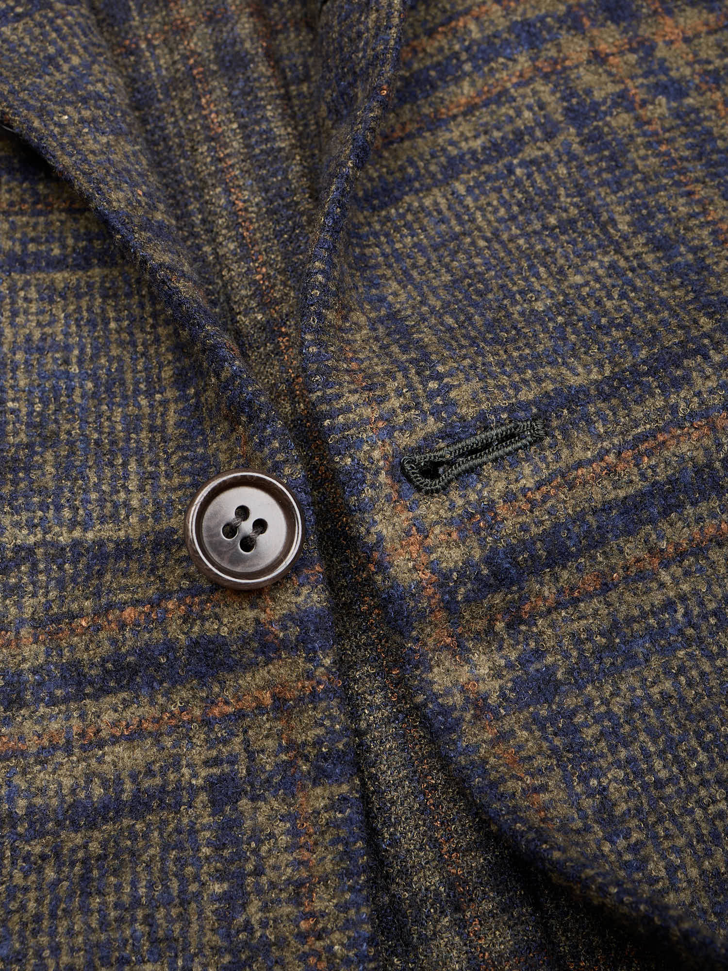 KITON Napoli Handmade Green Prince of Wales Check Cashmere Jacket Blazer