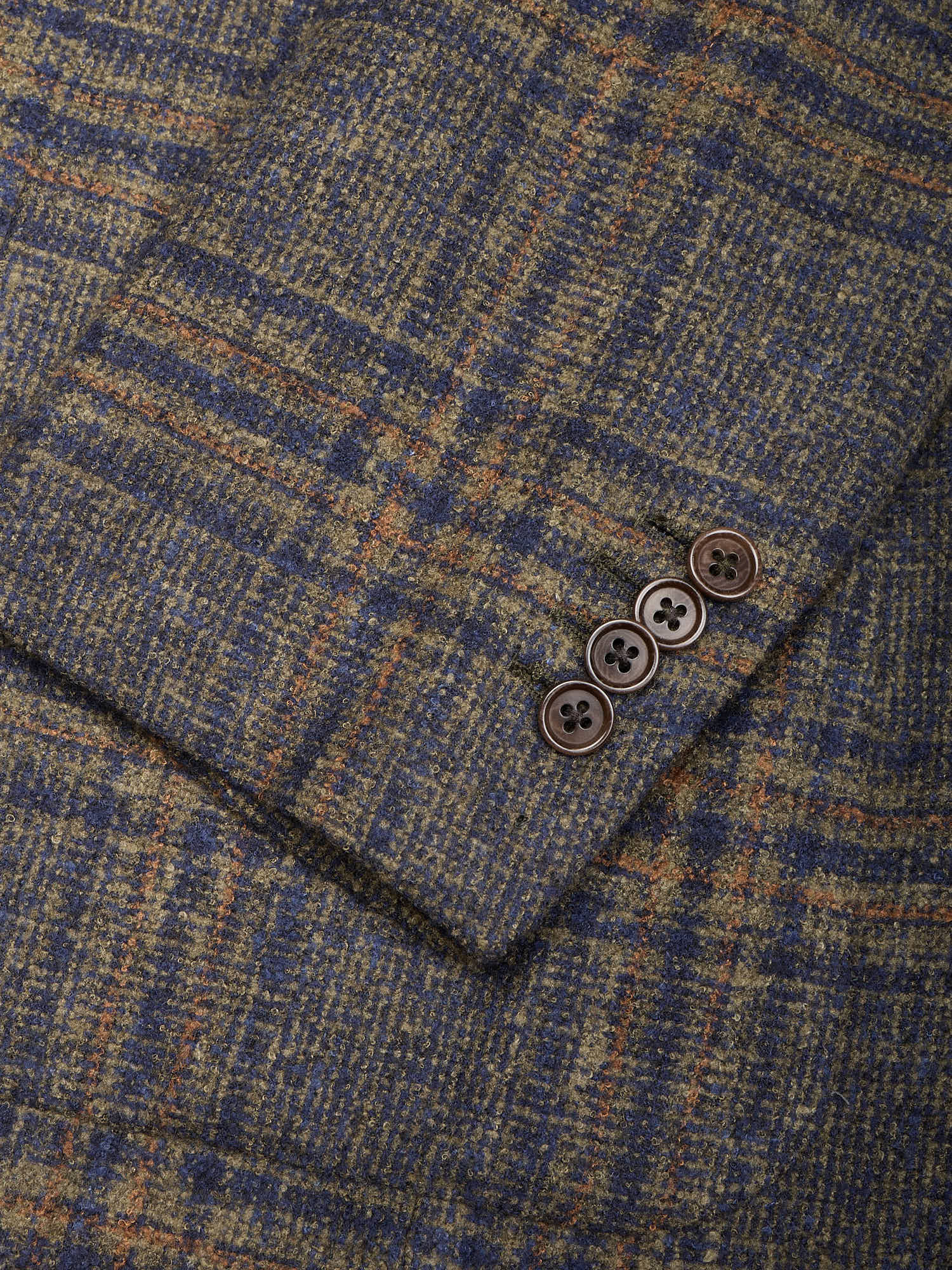 KITON Napoli Handmade Green Prince of Wales Check Cashmere Jacket Blazer