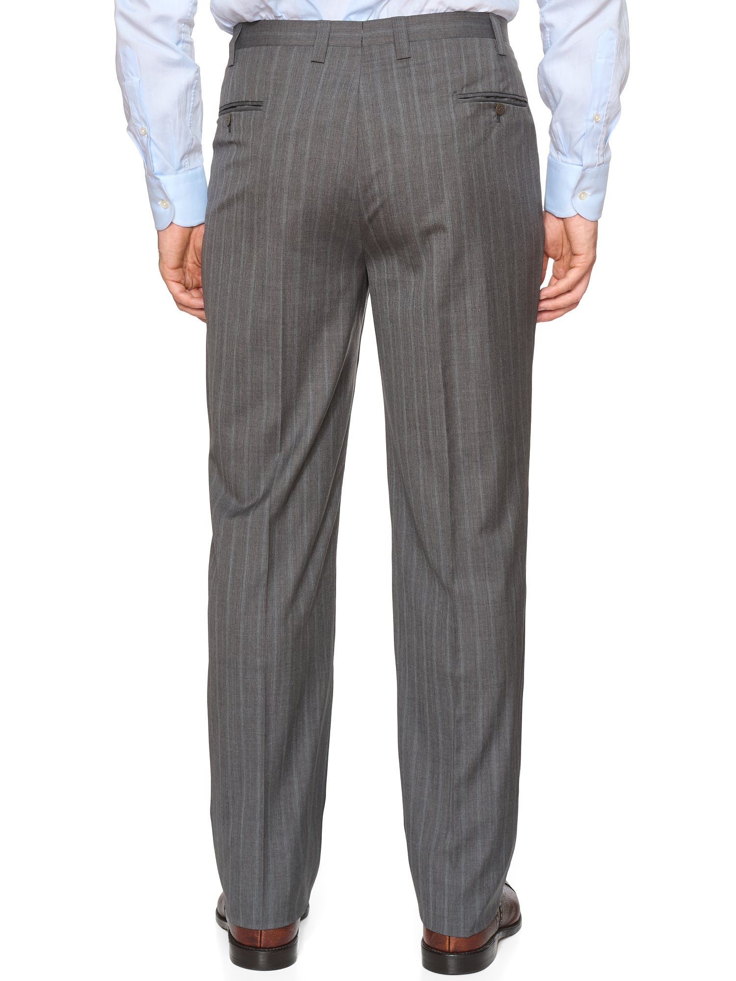 KITON Napoli Handmade Gray Stripes 14 Micron Super 180's Business Suit