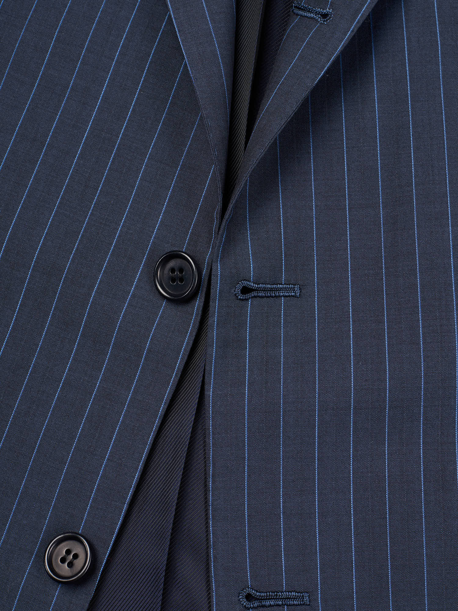 KITON Napoli Navy Pinstripe 14 Micron Super 180's Suit EU 52 NEW US 42