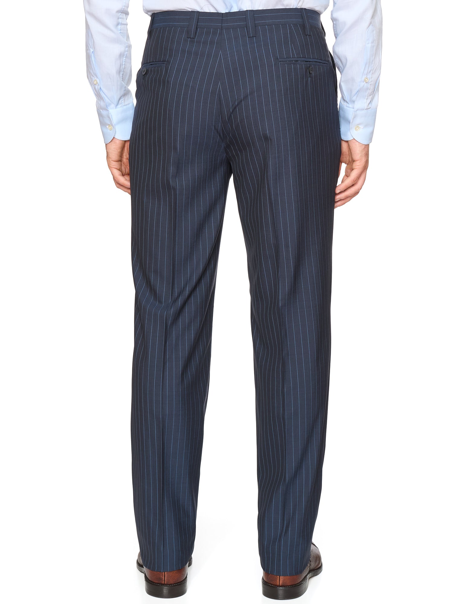 KITON Napoli Navy Pinstripe 14 Micron Super 180's Suit EU 52 NEW US 42