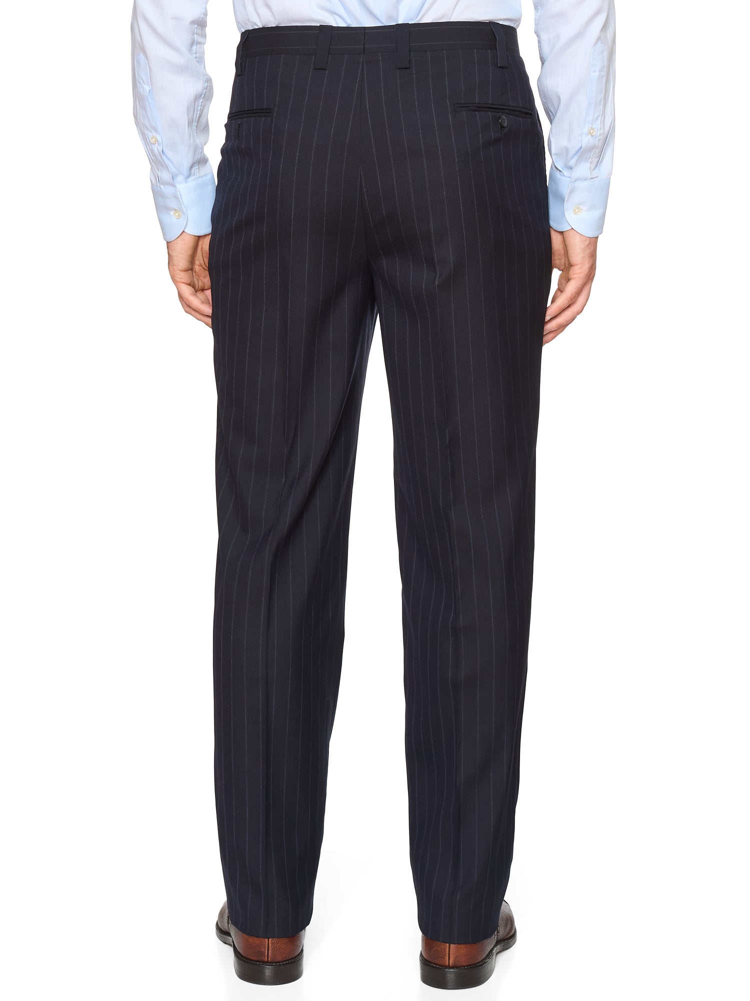 KITON Napoli Handmade Navy Pinstripe Wool-Cashmere Suit