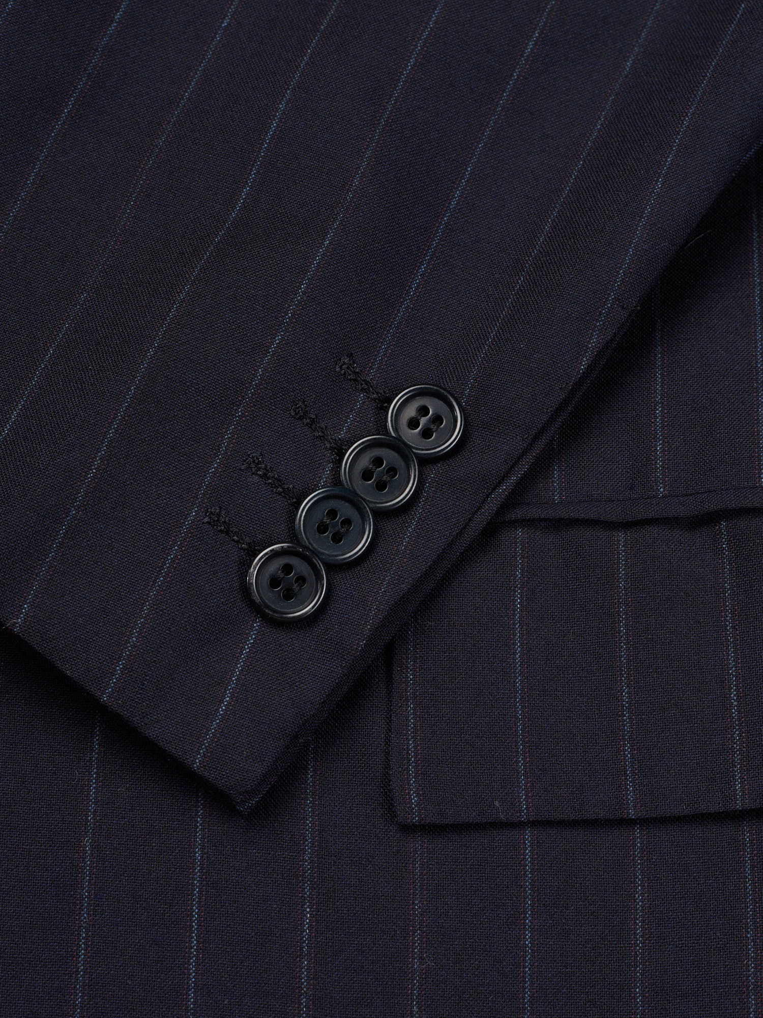 KITON Napoli Handmade Navy Pinstripe Wool-Cashmere Suit