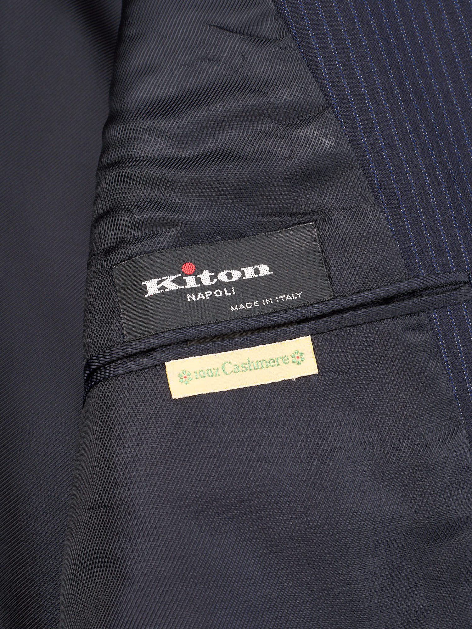KITON Napoli Handmade Navy Blue Cashmere Suit