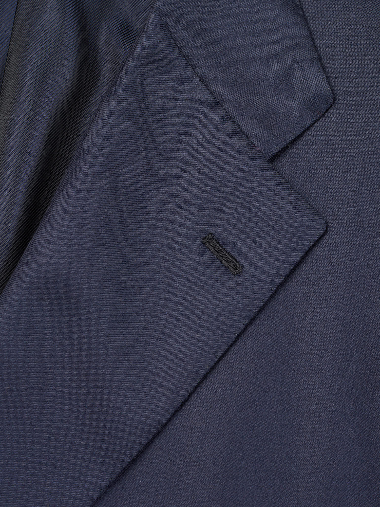 KITON Napoli Handmade Solid Navy Blue Wool Suit