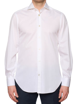 KITON Napoli Handmade White Cotton Dress Shirt EU 39 US 15.5