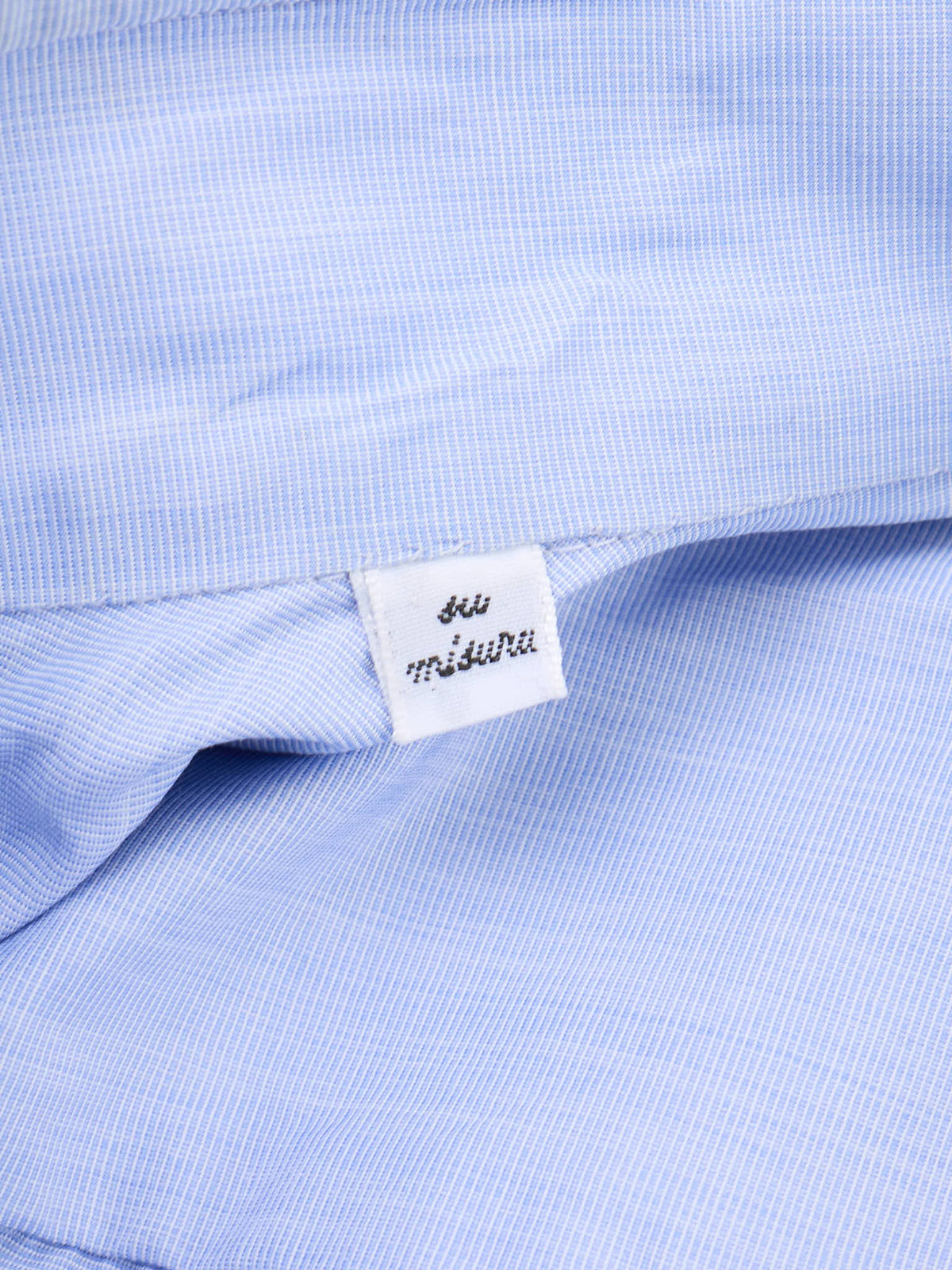 KITON Napoli Handmade Light Blue Cotton Chambray Dress Shirt