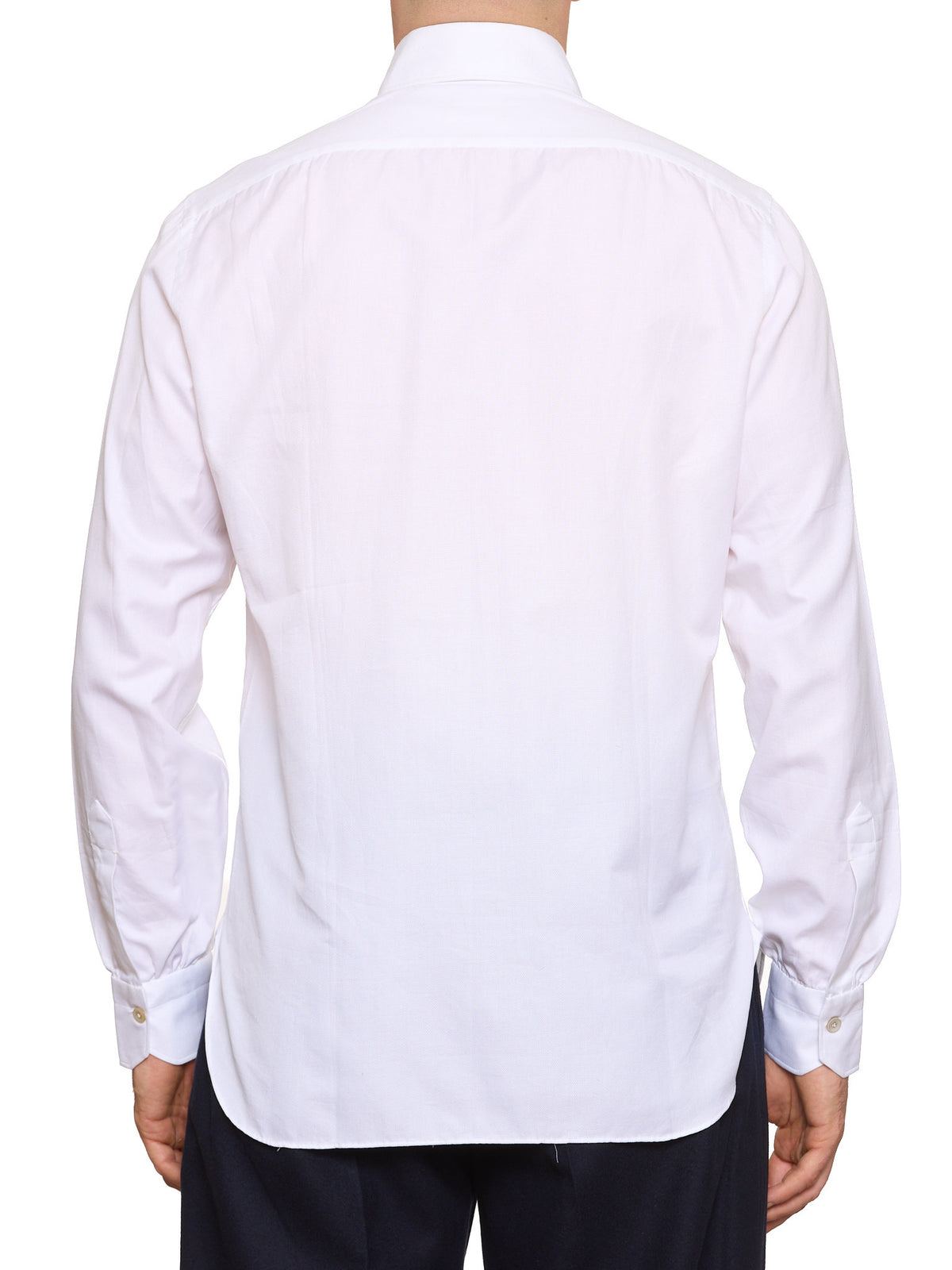 KITON Napoli Handmade White Oxford Cotton Button Down Dress Shirt 15.5 NEW 39