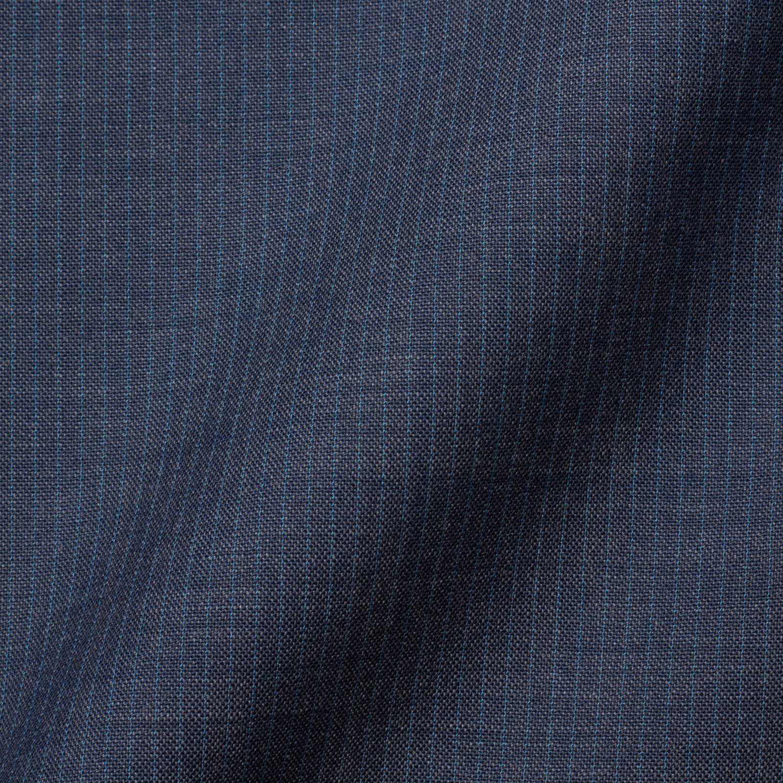 KITON Napoli for VANNUCCI Handmade Blue Striped Wool Suit EU 52 NEW US 42