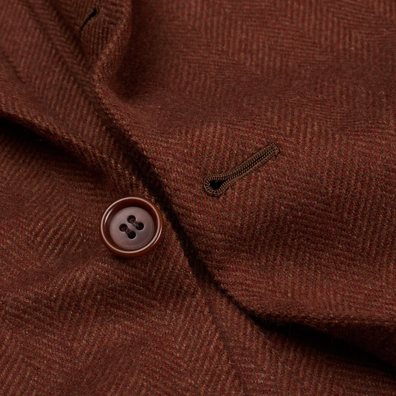 KITON Napoli Handmade Brown Herringbone Cashmere Jacket EU 50 NEW US 40