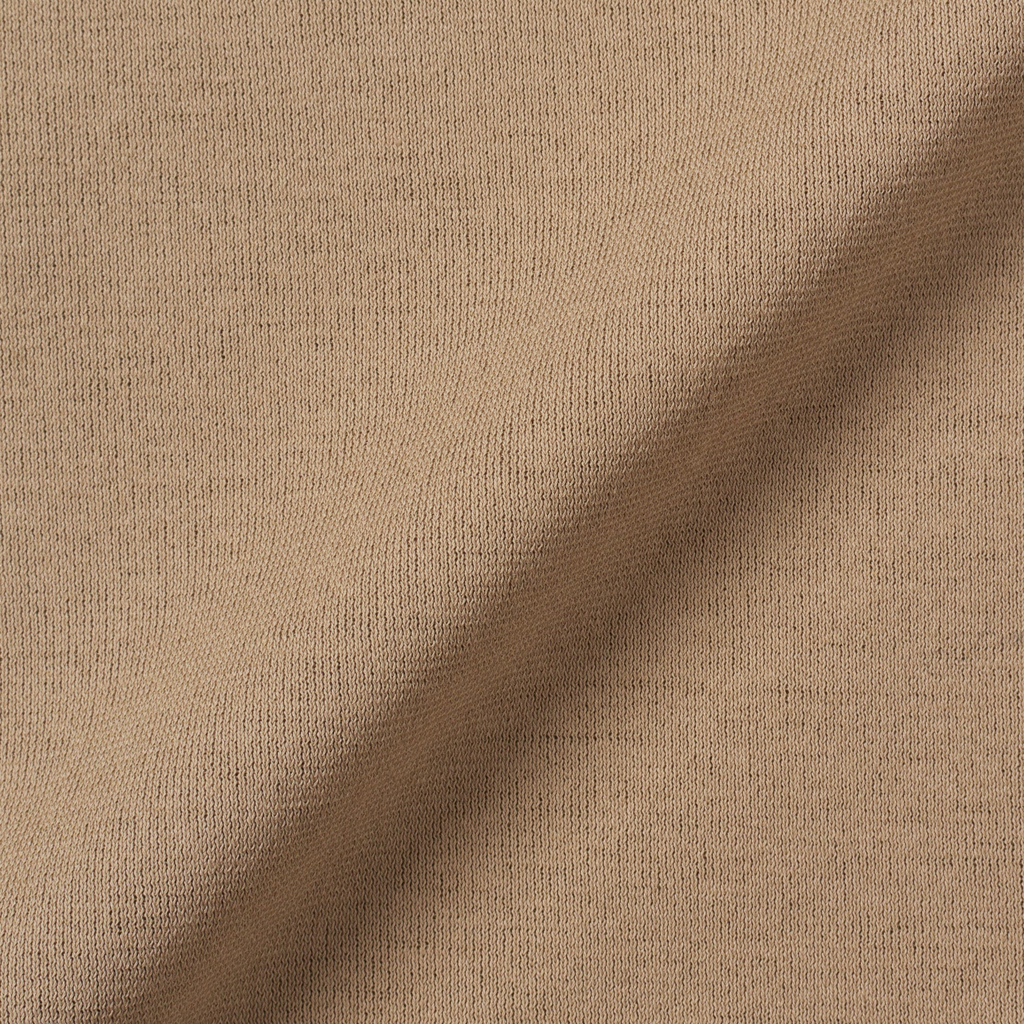 Kiton KIRED "Baciomc" Tan Exclusive Crepe Cotton Short Sleeve T-Shirt Slim 2023 KIRED