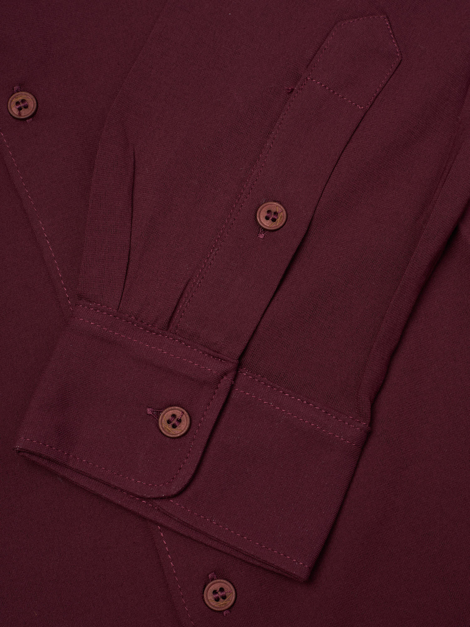 KITON KIRED "Capri" Burgundy Crepe Cotton Long Sleeve Shirt