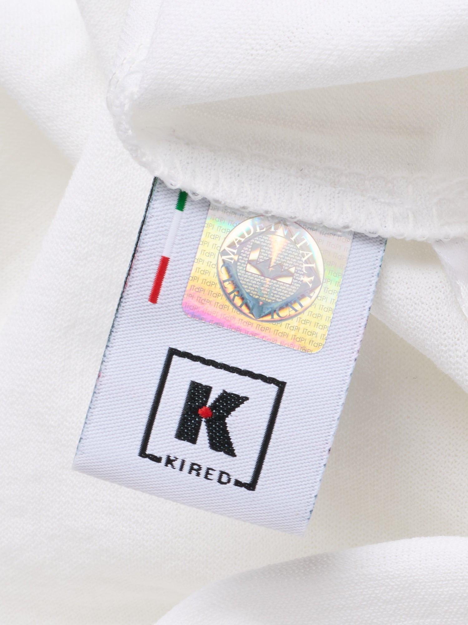 KITON KIRED "Capri" White Exclusive Crepe Cotton Long Sleeve Shirt