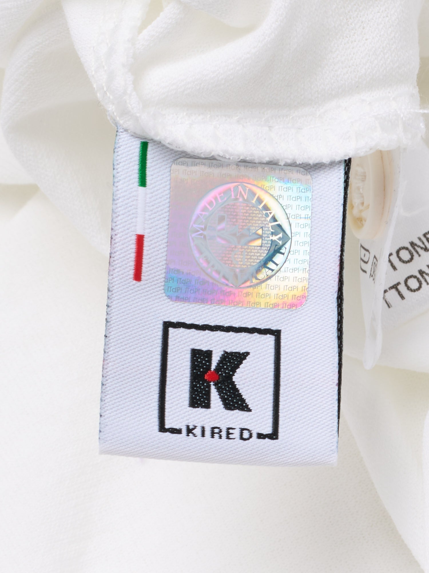 KITON KIRED "Capri" White Exclusive Crepe Cotton Short Sleeve Shirt