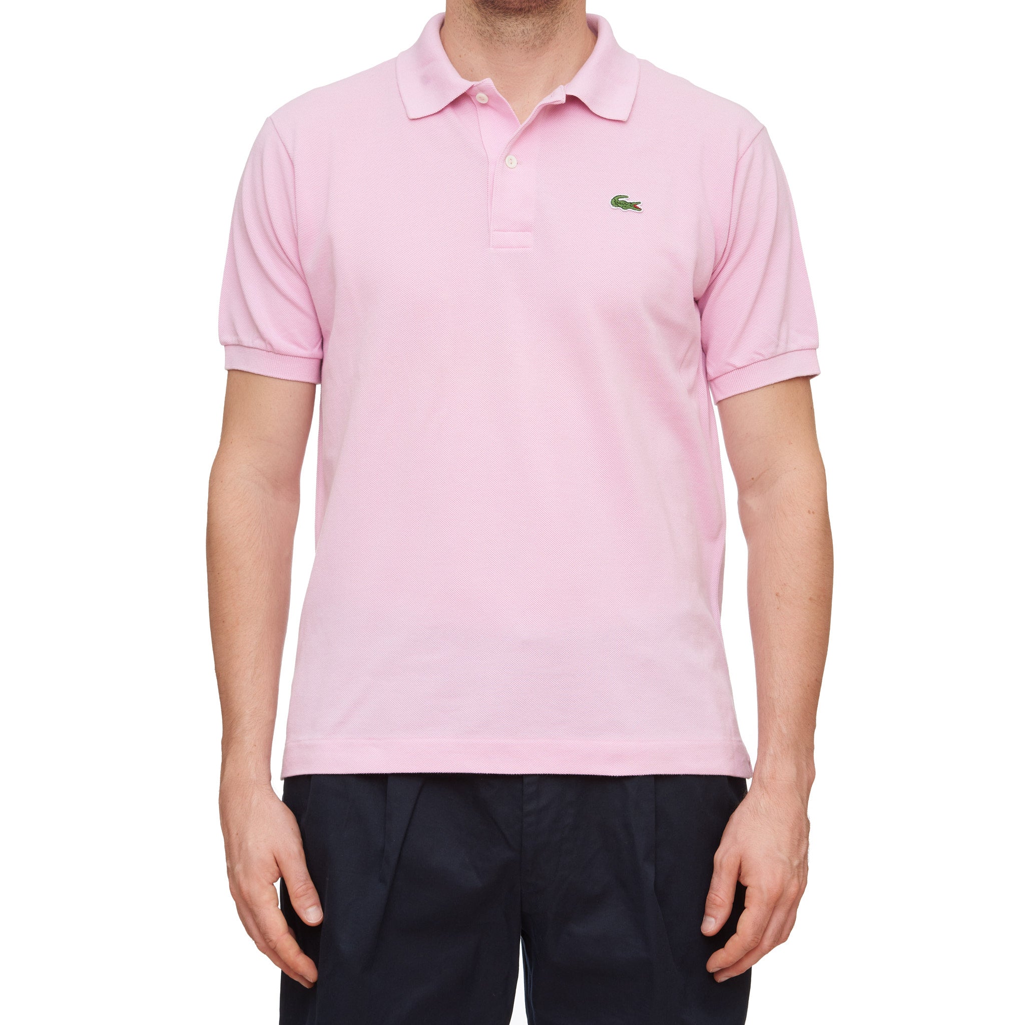 LACOSTE F5191 Devanlay Pink Pique Cotton Short Sleeve Polo FR 4 US M LACOSTE
