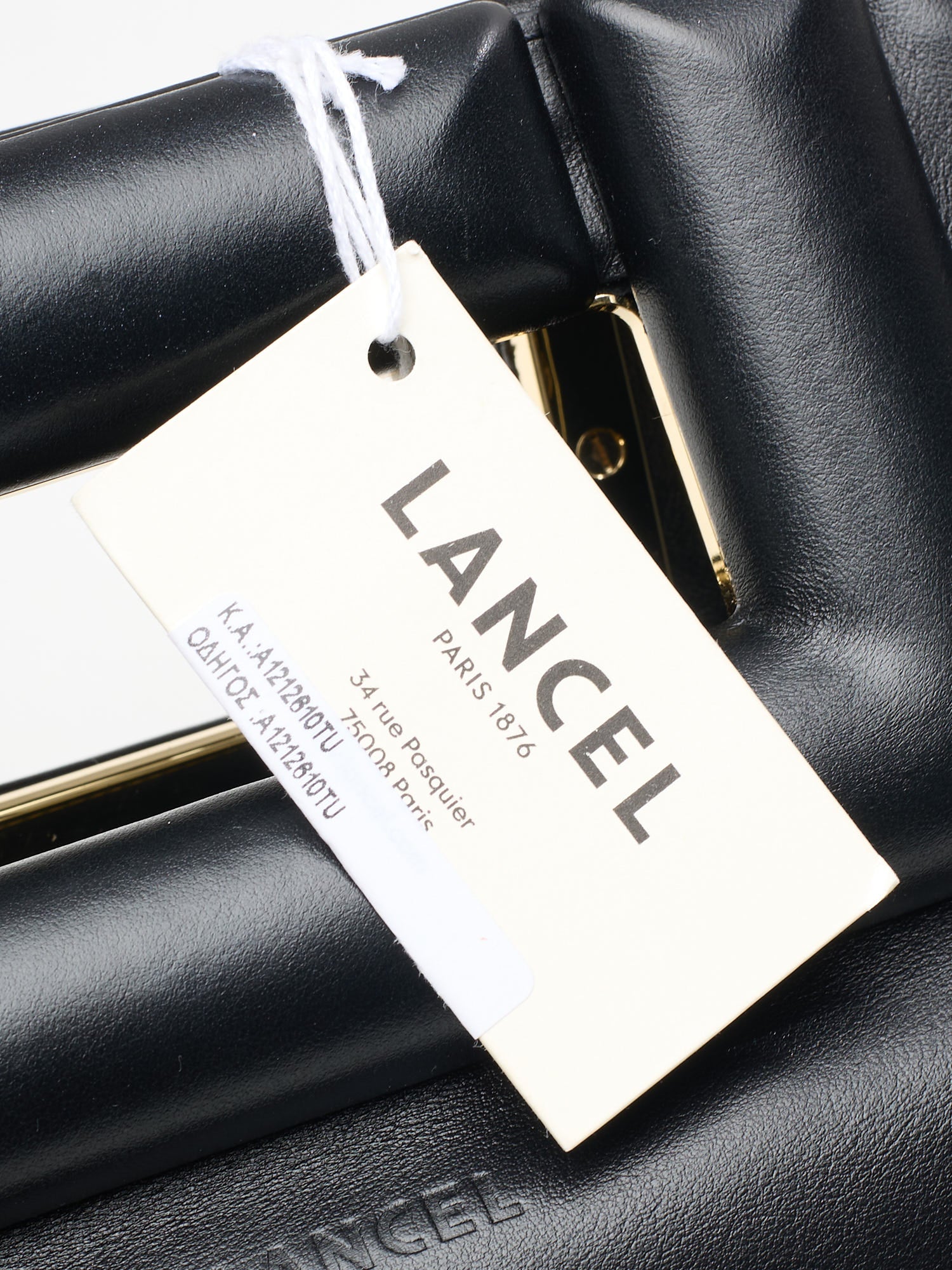 LANCEL PARIS Black "Cocoon" Leather Handbag Mini