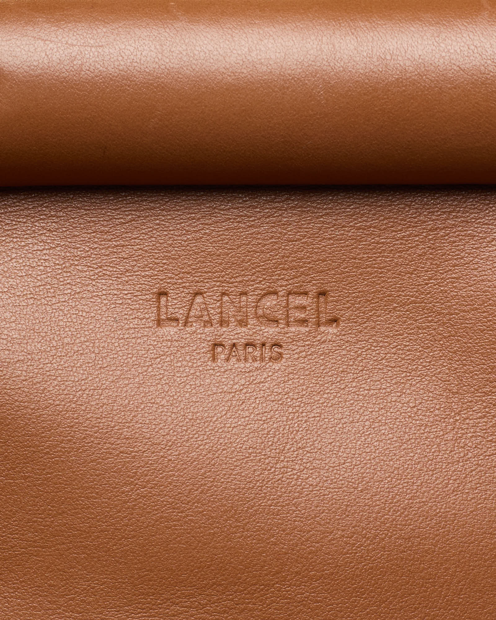 LANCEL PARIS Brown "Cocoon" Broen Leather Handbag Jumbo