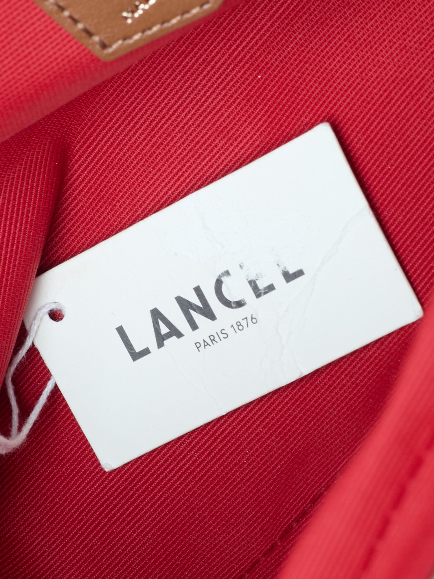 LANCEL PARIS Brown "Cocoon" Broen Leather Handbag Jumbo