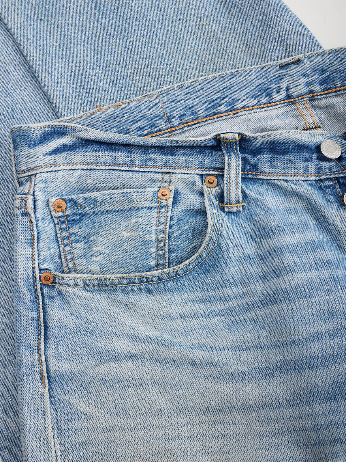 LEVI'S 501 CT Light Blue Customized & Tapered Leg Jeans