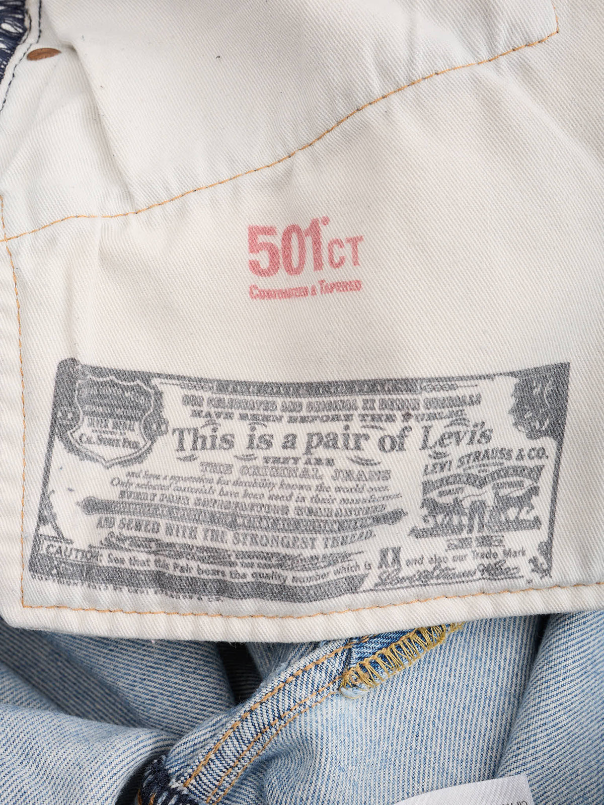 LEVI'S 501 CT Light Blue Customized & Tapered Leg Jeans