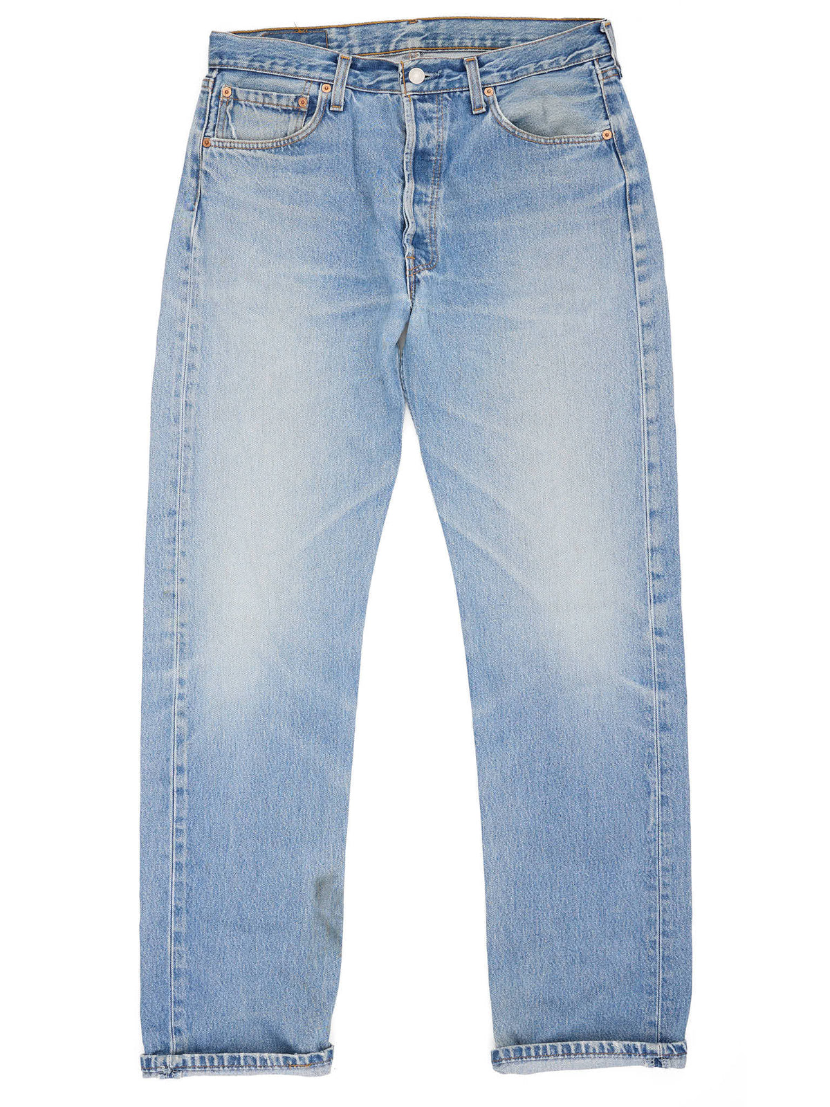 Vintage LEVI'S 501 Light Blue Straight Leg Jeans 1990's