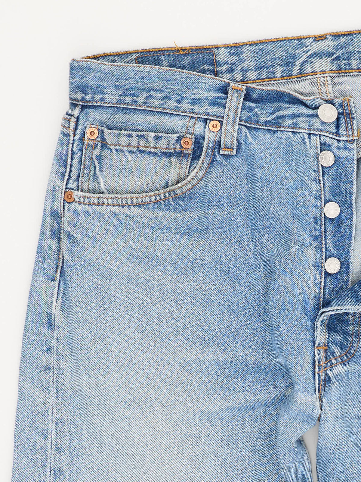Vintage LEVI'S 501 Light Blue Straight Leg Jeans 1990's
