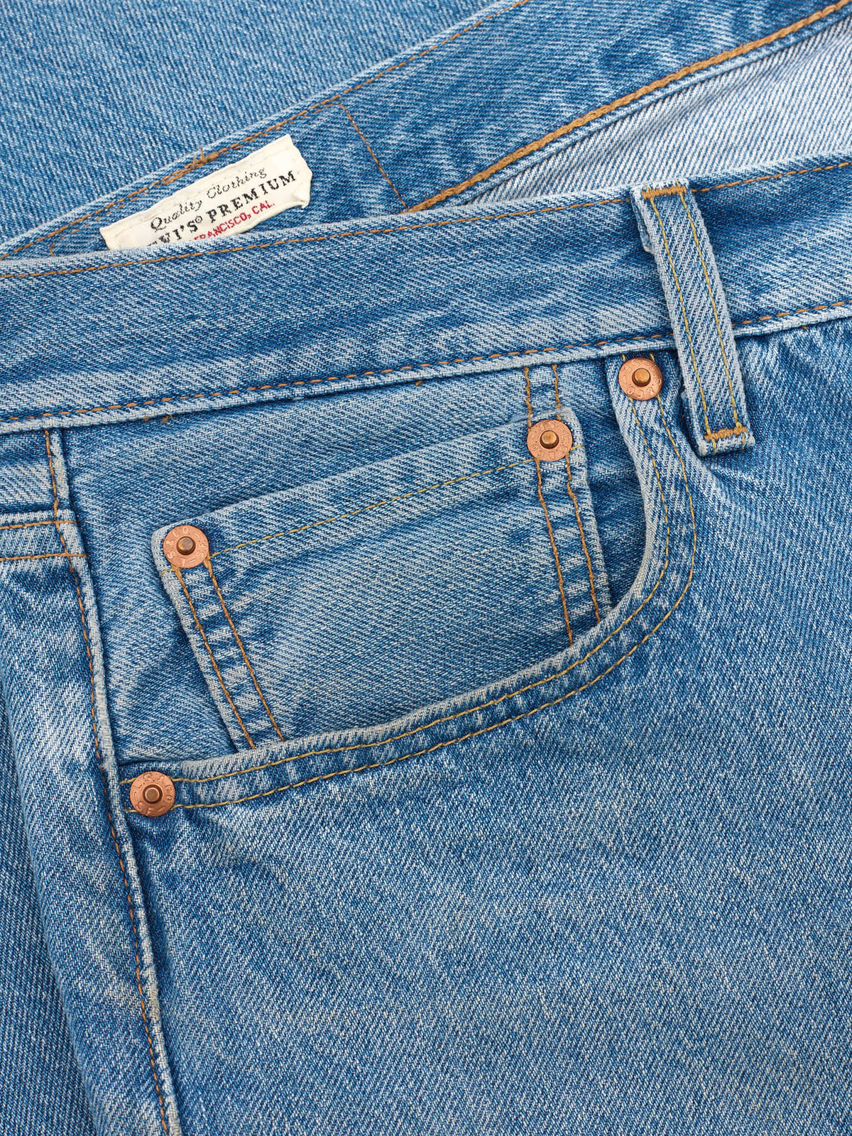LEVI'S Premium 501 ST Blue Slim Taper Leg Jeans