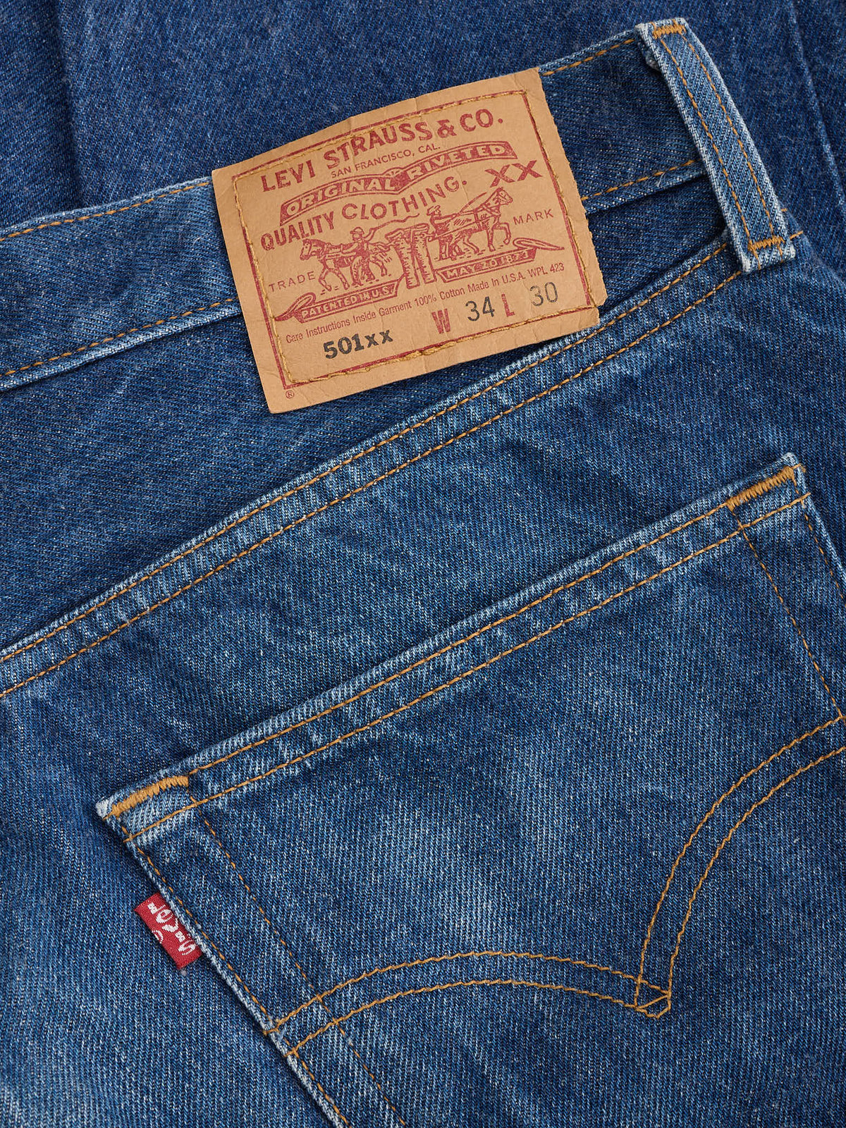 Vintage LEVI'S 501xx Jeans Made in USA 1990's Great Wash 34x30 (33x28)