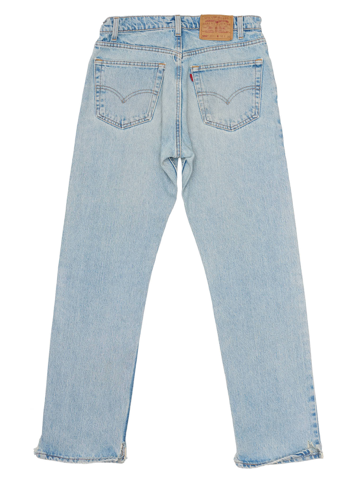 LEVI'S 505 Made in USA Faded Blue Cotton Jeans